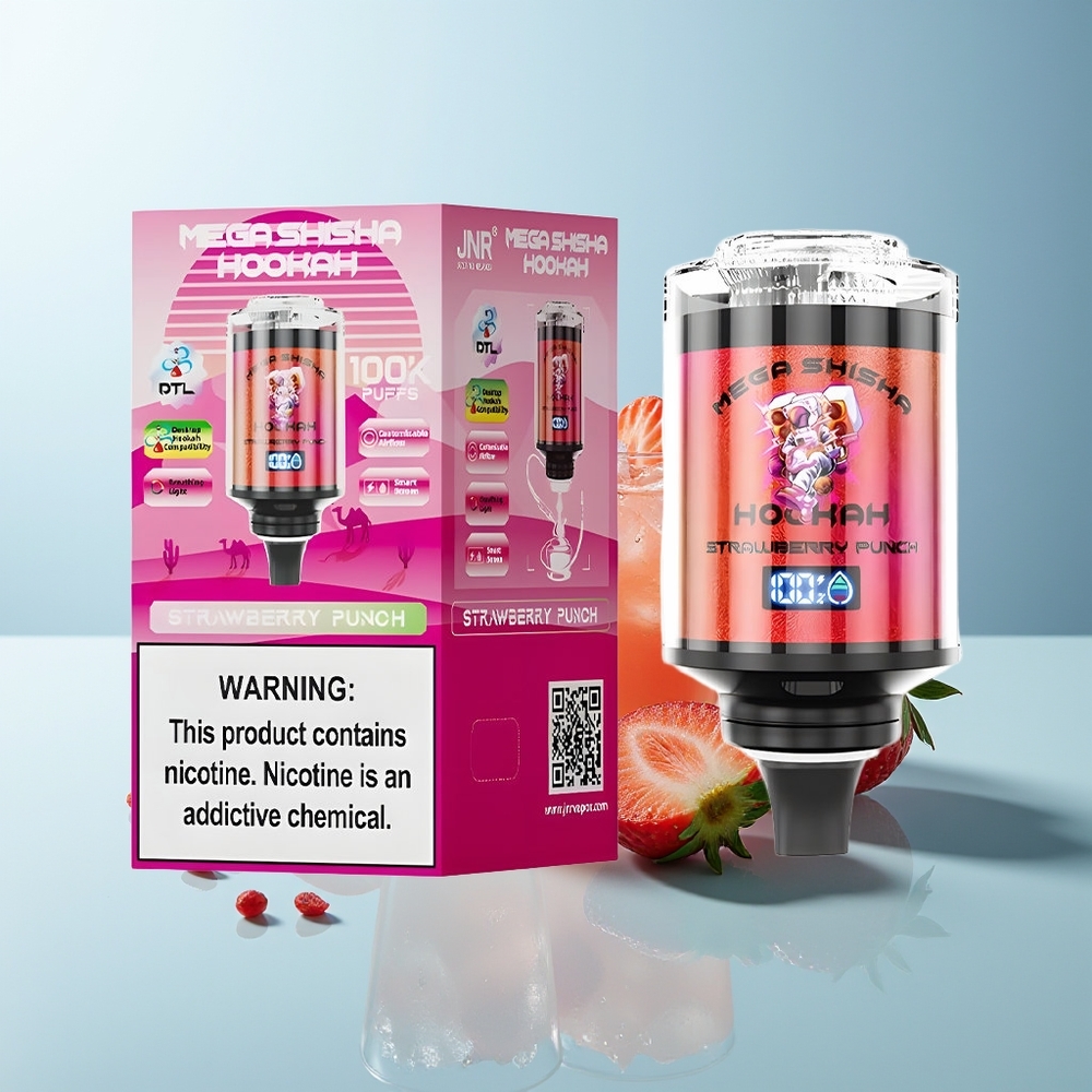 JNR Mega Shisha Hookah 100K 70.2mm 60ml 2200mAh Ягодов Удар
