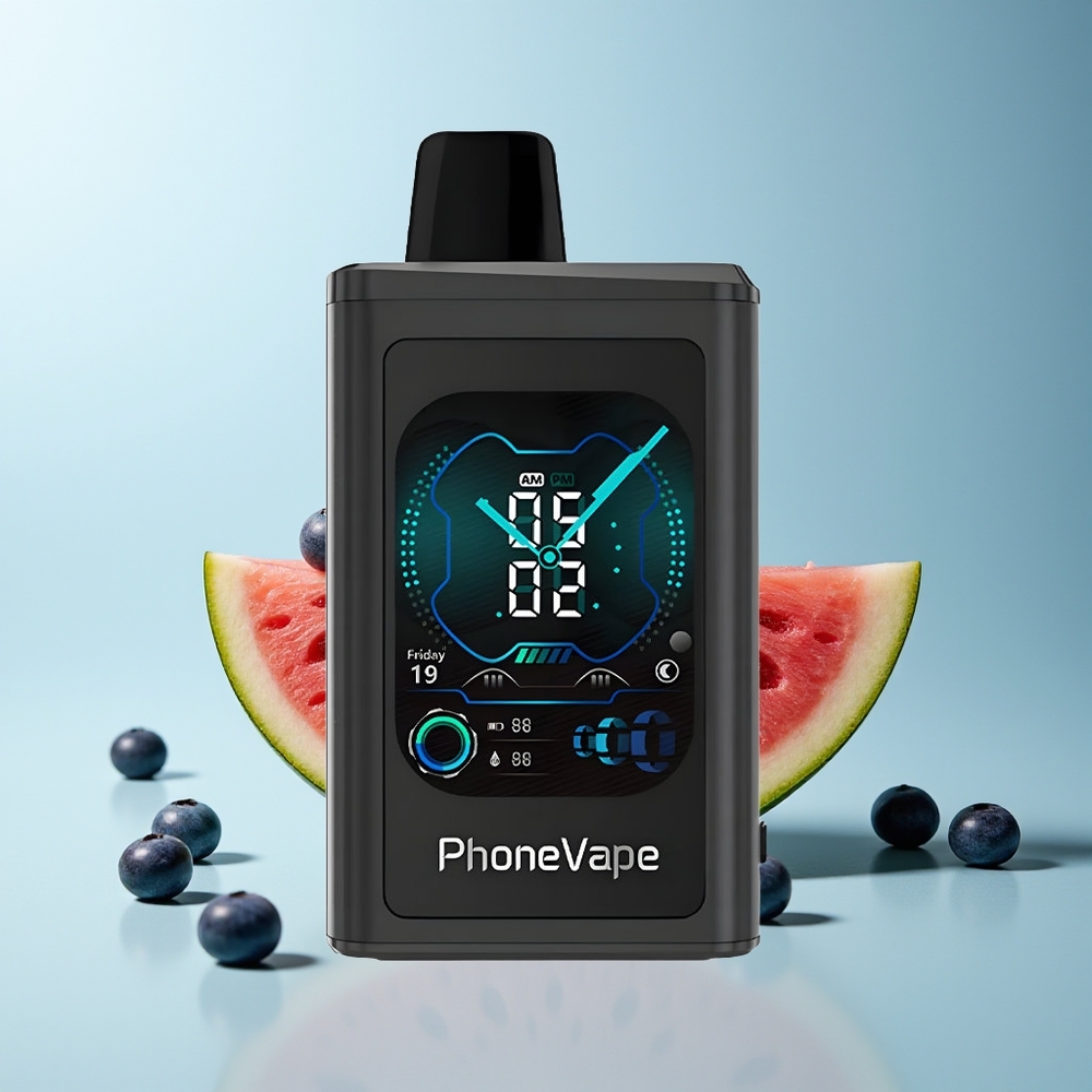 JNR PhoneVape 30000 пуфове Дезодорант Вейп Боровинка Диня 850mAh Type-C Регулируем въздушен поток