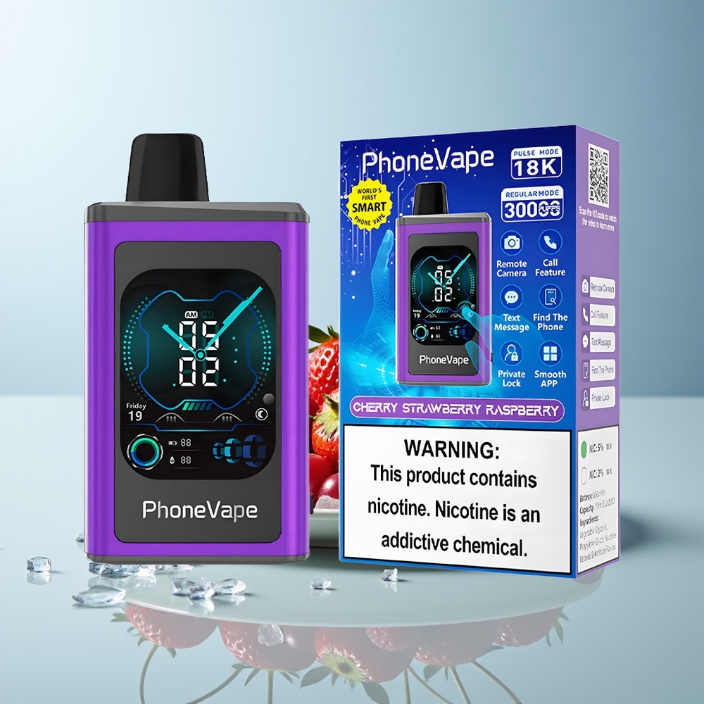 JNR PhoneVape 30000 пуфове Домашна Череша Ягода Малина 850mAh Type-C