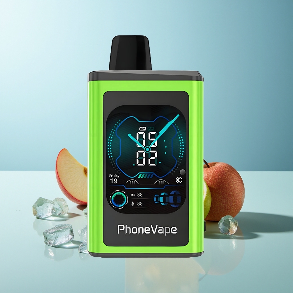 JNR PhoneVape 30000 пуфове Диспосабул Вейп Кисла Ябълка Лед 850mAh Type-C