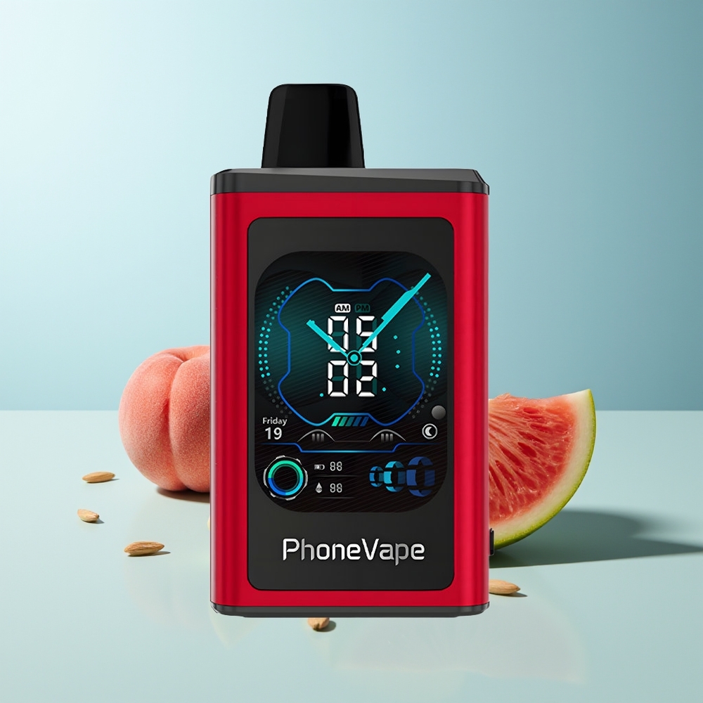 JNR PhoneVape 30000 пуфове Едноразово Вейп Праскова Манго Диня с 850mAh Type-C Батерия Turbo Mode