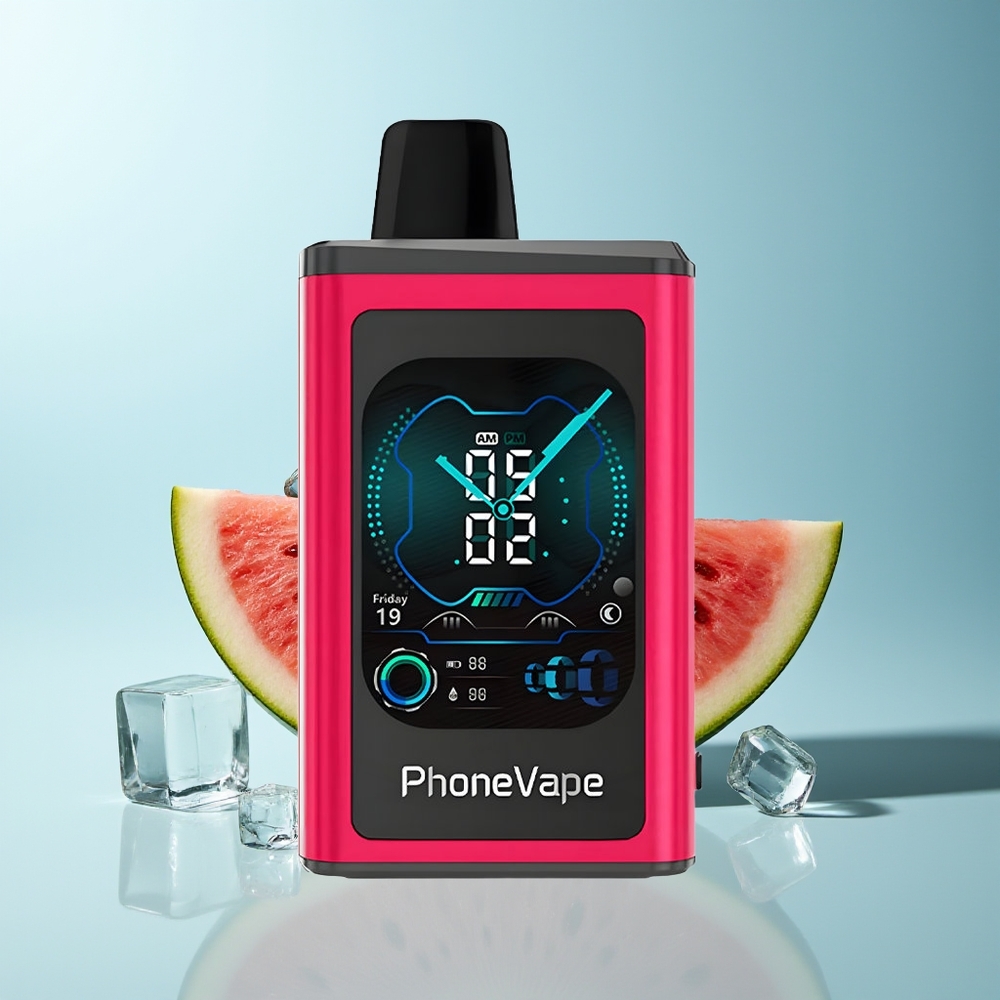 JNR PhoneVape 30000 пуфове Диспозейбъл Vape Диня Лед Rechargeable Turbo Adjustable Airflow App Controlled Full Display