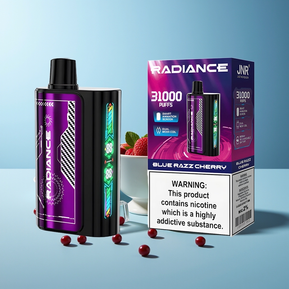 JNR Radiance 31000 Пуфове Синьо Малина Череша Dual Mesh Coil Type-C