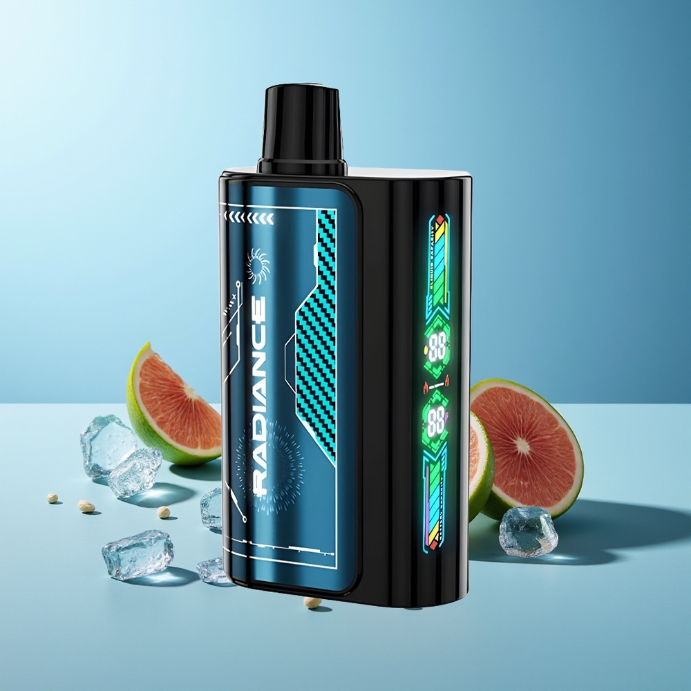 JNR Radiance 31000 Пуфове Синьо Малинов Лед Smart Animation Screen Dual Mesh Coil 950 mAh