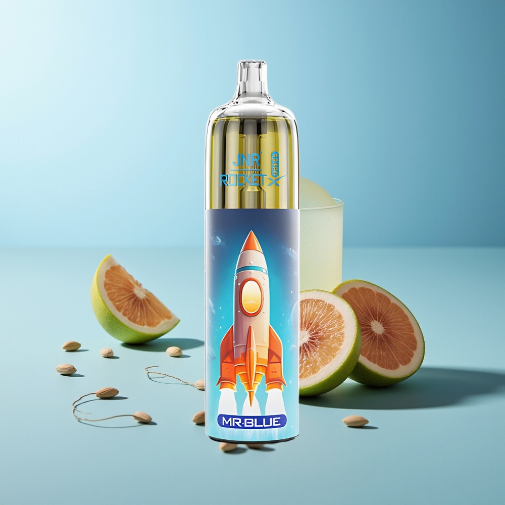 JNR Rocket-X 12400 Пуфове Диспоузебъл Вейп Г-н Син (RGB Регулируем Въздушен Поток 1.2ohm Mesh Coil 850mAh 25ml Type-C)