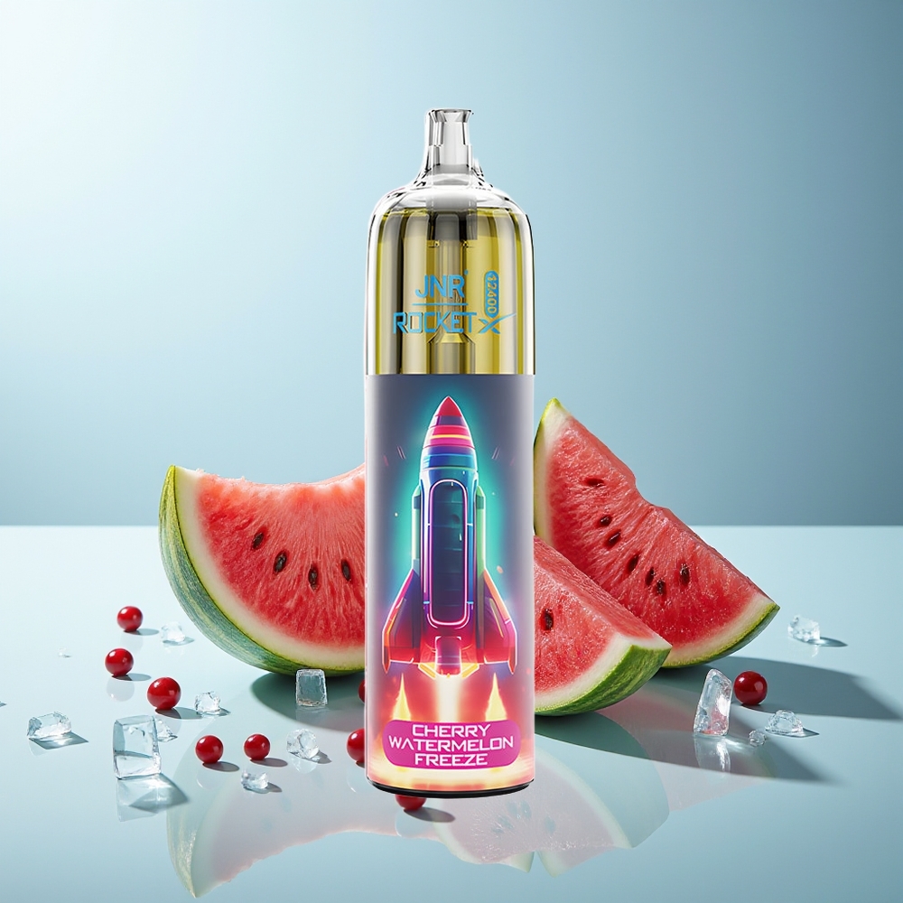 JNR Rocket-X 12400 Пуфове Диспоузебл Вейп Череша Диня Замразяване Регулируем въздушен поток RGB светлини