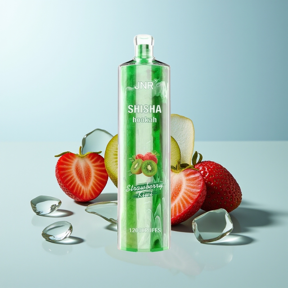 JNR Shisha Hookah 12000 пуфове Доматена Киви Type-C бързо зареждане 24ml 0.6 Ohm Mesh Coil