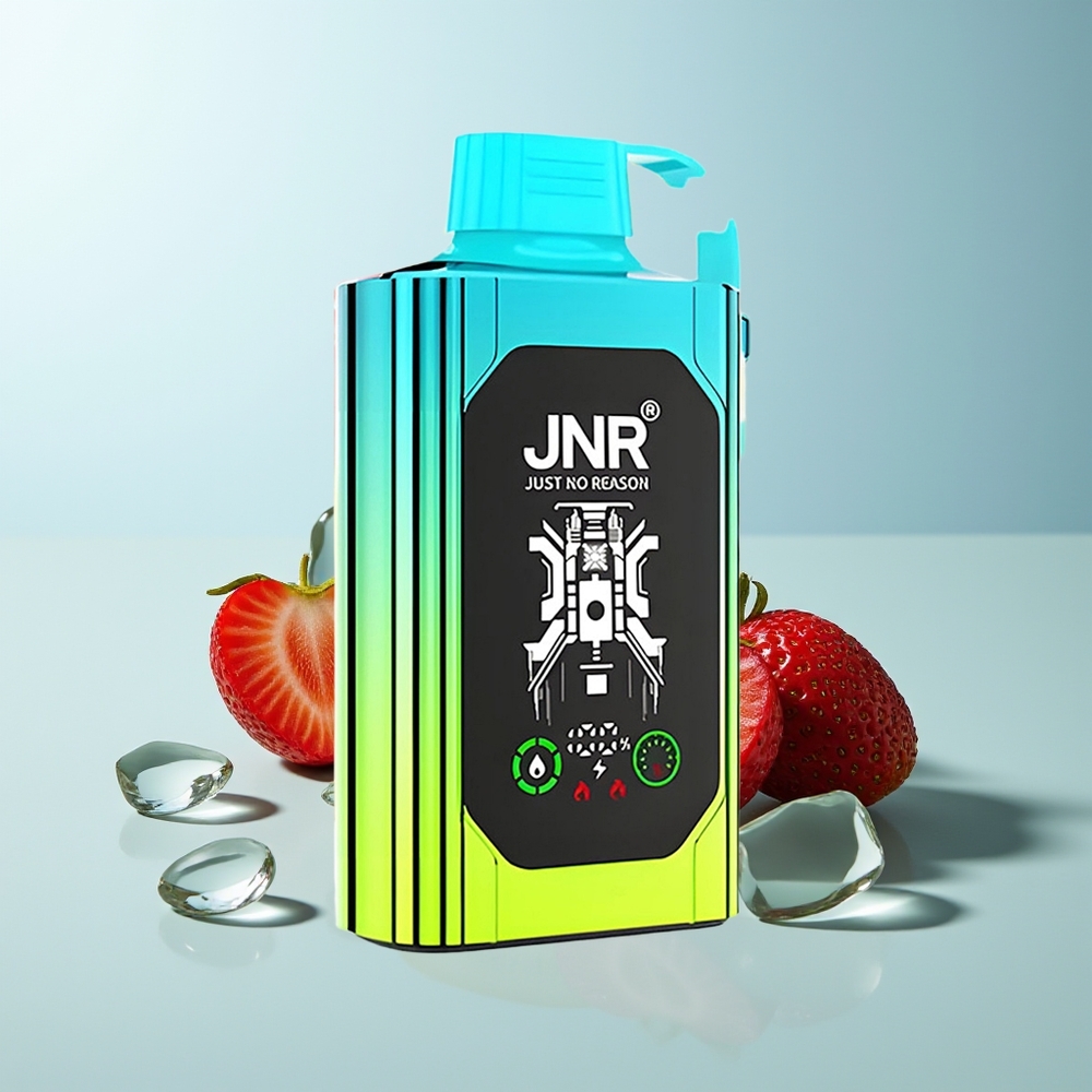 JNR Shisha Hookah Box 20500 Пуфове Двойна Ягода Киви HD Display 1000mAh 25ml Dual Mesh Coil Type-C