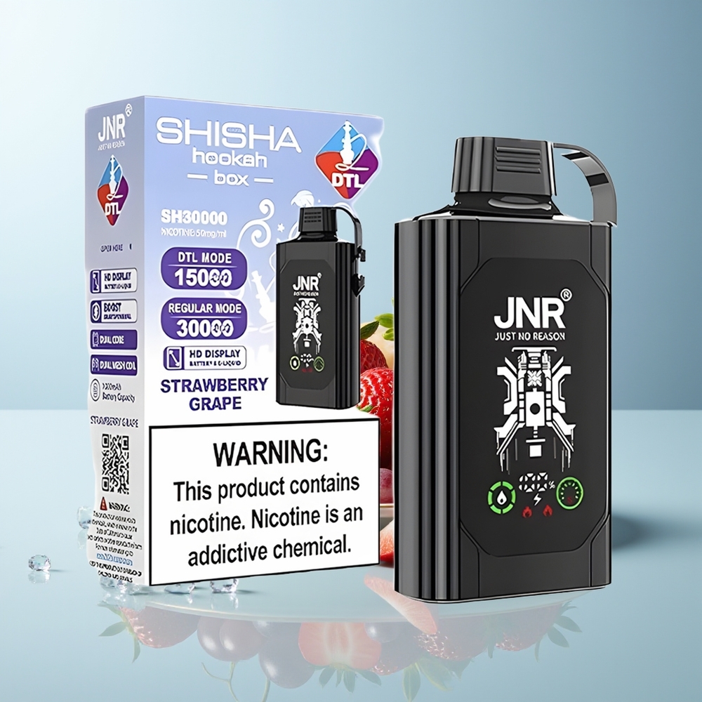 JNR Shisha Hookah Box 20500 Puffs Ягода Грозде с HD Display 1000mAh Батерия 25ml E-течност