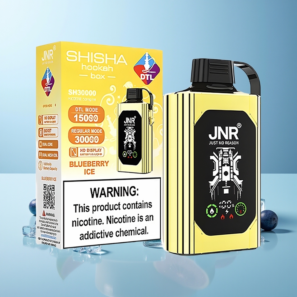 JNR Shisha Hookah Box 20500 Puffs Боровинка Лед с HD Display 1000mAh Батерия