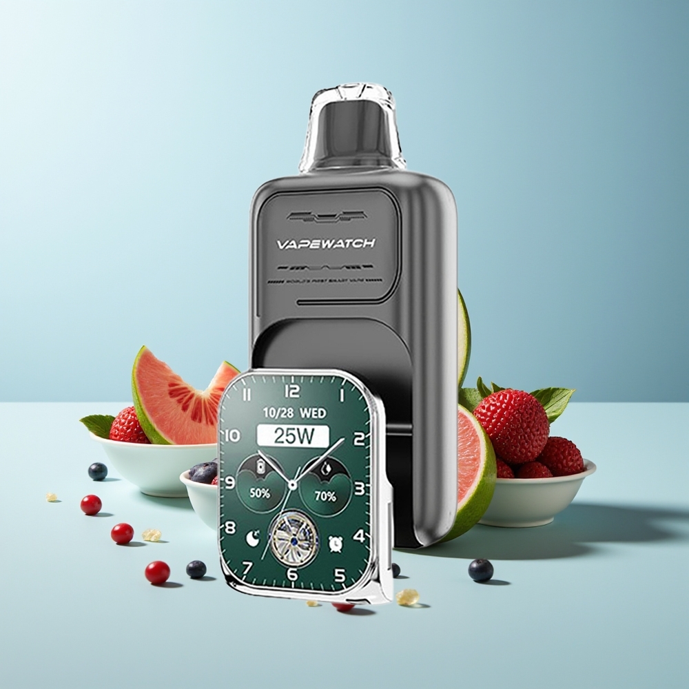 JNR VapeWatch 30000 Пуфса Тройна Ягода 1000mAh 19mL 5% Dual Mesh Type-C