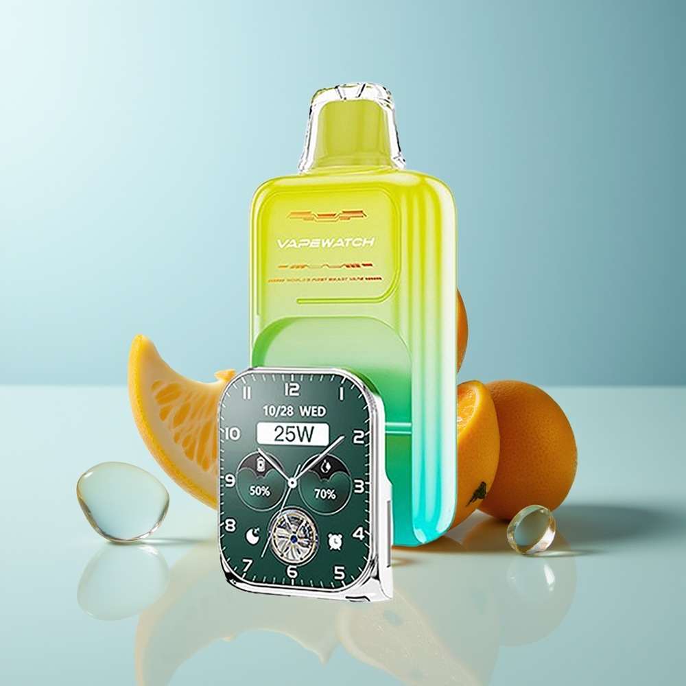 JNR VapeWatch 30000 Пуфса Двойна Мрежева Намотка Портокал Манго 1000mAh Type-C