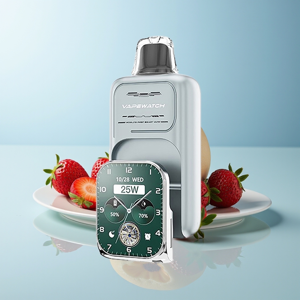 JNR VapeWatch 30000 Пуфове Двойна Мрежова Намотка Ягодов Лед 1000mAh Type-C