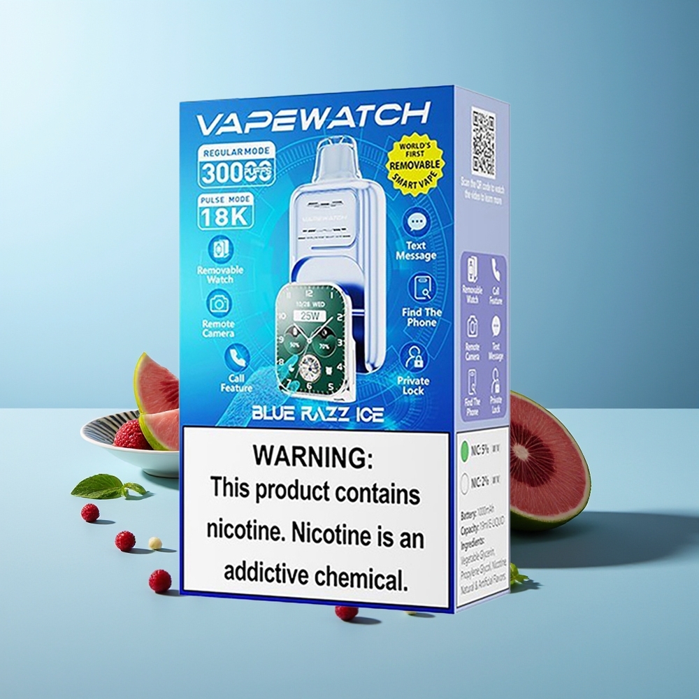 JNR VapeWatch 30000 Пуфа Dual Mesh Coil Блу Рац Лед 1000mAh Type-C 19mL 5%
