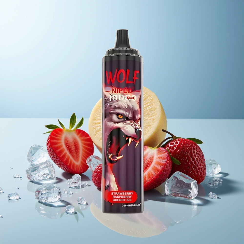 JNR Wolf Niplo 10000 Пуфа Ежевица Ягода Череша Лед 1.0 Ohm Mesh 650mAh 20ml Type-C