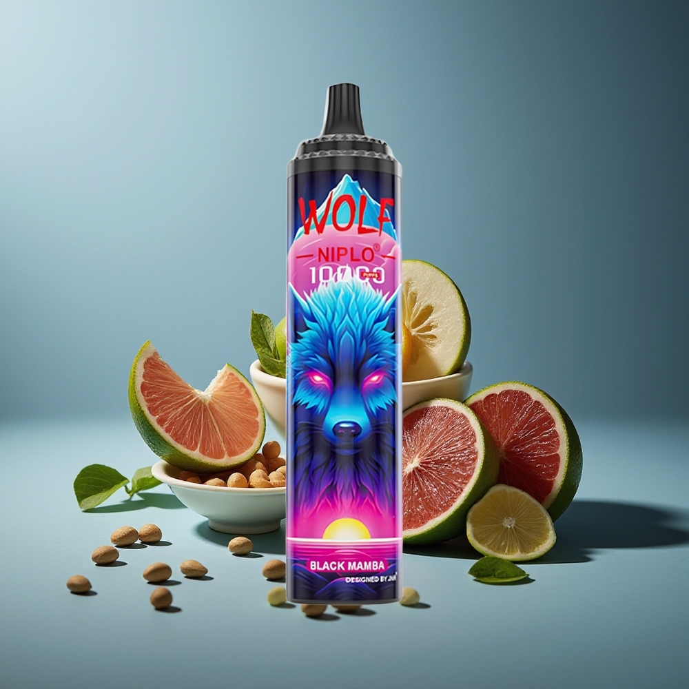 JNR Wolf Niplo 10000 Puffs Черна Мамба Mesh 1.0 Ohm 650mAh Type-C