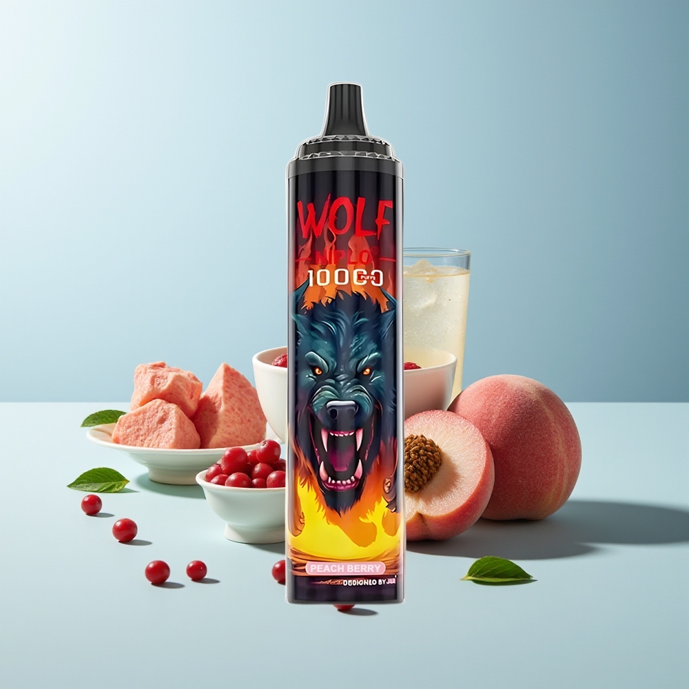 JNR Wolf Niplo 10000 Пуфсa Праскова Ягода Mesh 1.0 Ohm 650mAh 20ml Type-C