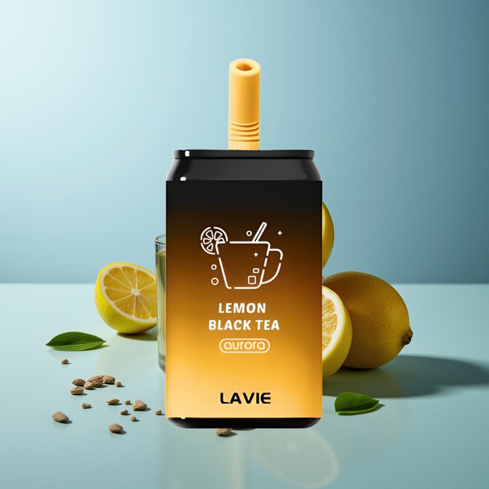 LAVIE Aurora 11000 Пуфове Лимон Черен Чай 22ML 650mAh Type C