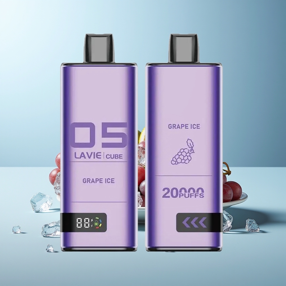 LAVIE Cube 20000 Пуфи Солеви Никотин 2% Гроздов Лед Disposable Vape