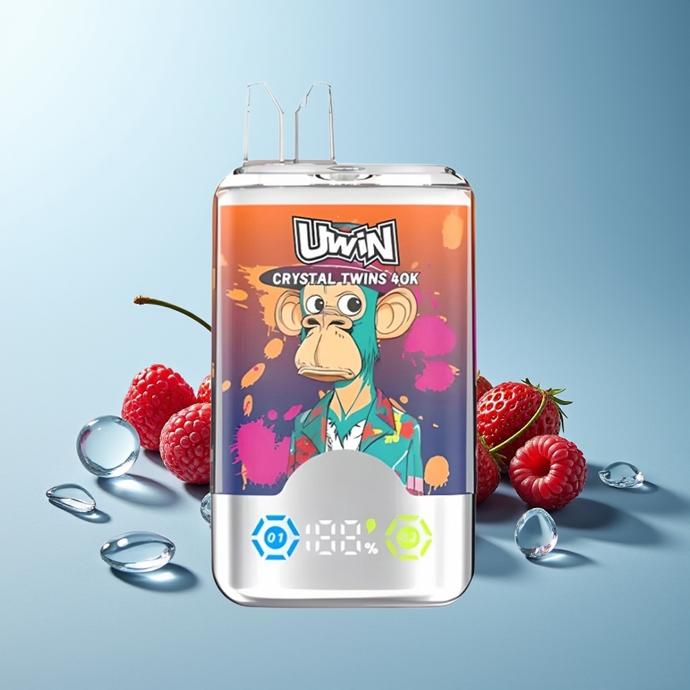 UWIN Crystal Twins 40000 Пуфа Двойни Аромати Ягода Малина Череша Г-н Син 0.6Ω 850mAh Type-C 32мл