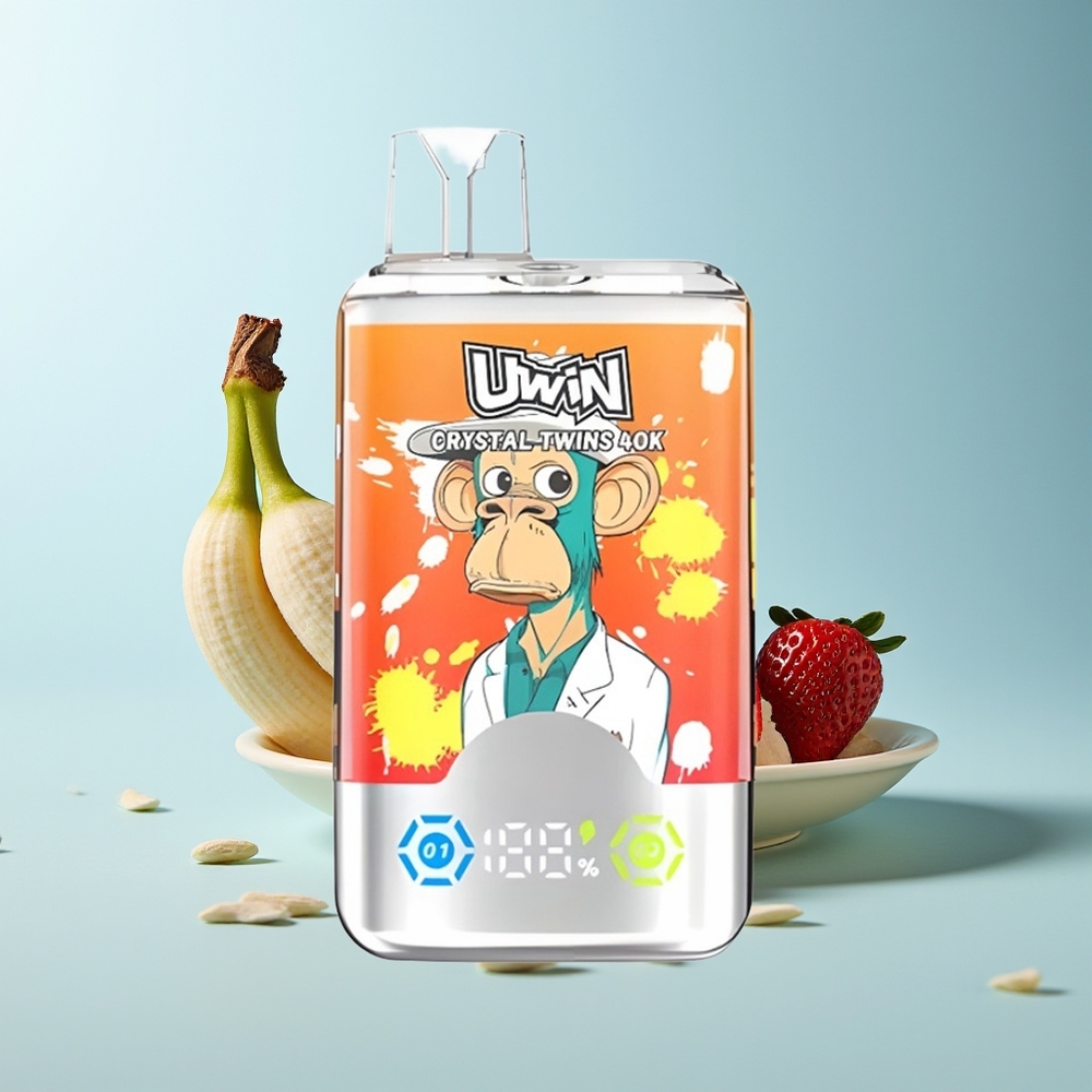UWIN Crystal Twins 40000 Пуфа Две Вкуса Ягода Банан Любов 66 0.6 Ohm Mesh 850mAh Type-C 32ml