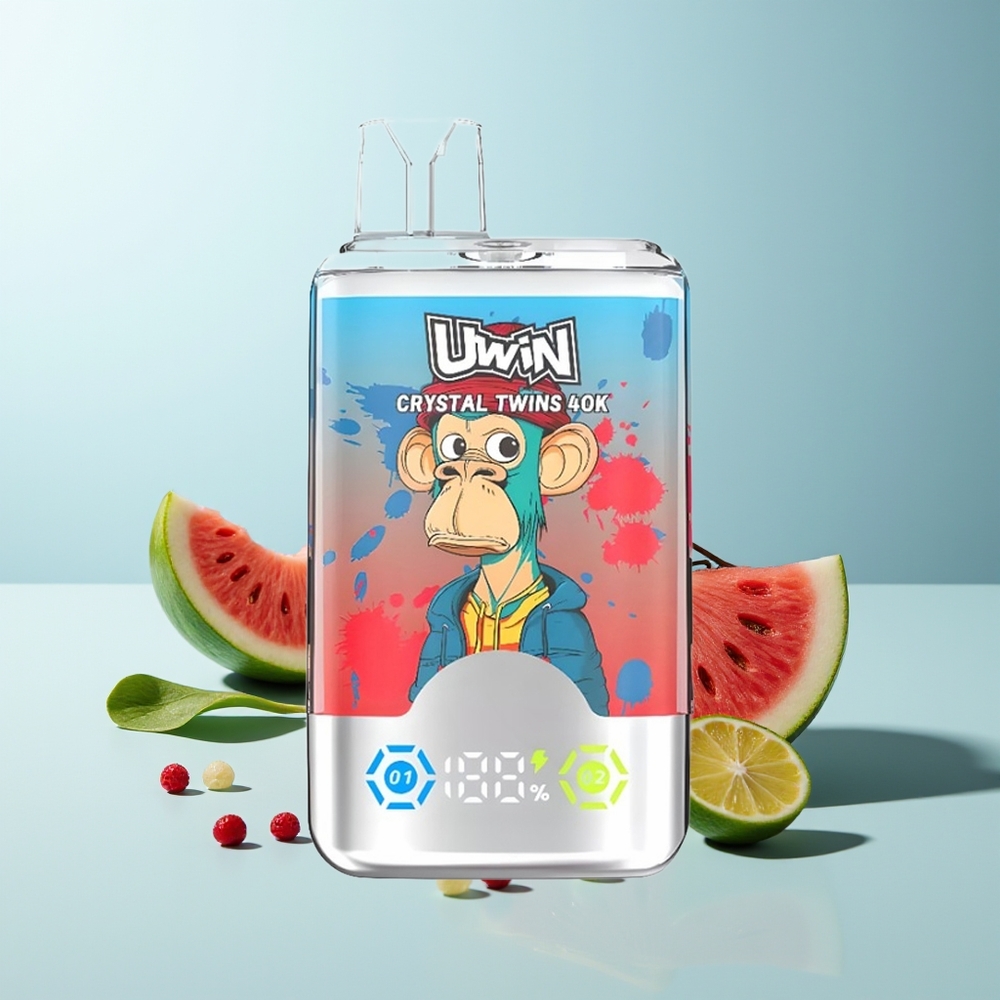 UWIN Crystal Twins 40000 Пуфовa Ягода Диня Лимон Лайм 2 Вкуса 0.6 Ohm 850mAh Type-C 32ml