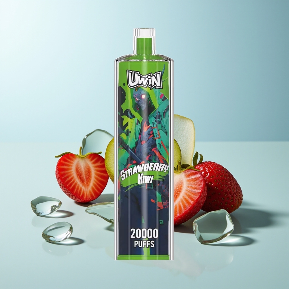 UWIN Shisha Hookah Crystal 20000 Пуфове Ягода Киви Mesh Coil 22ml Type-C