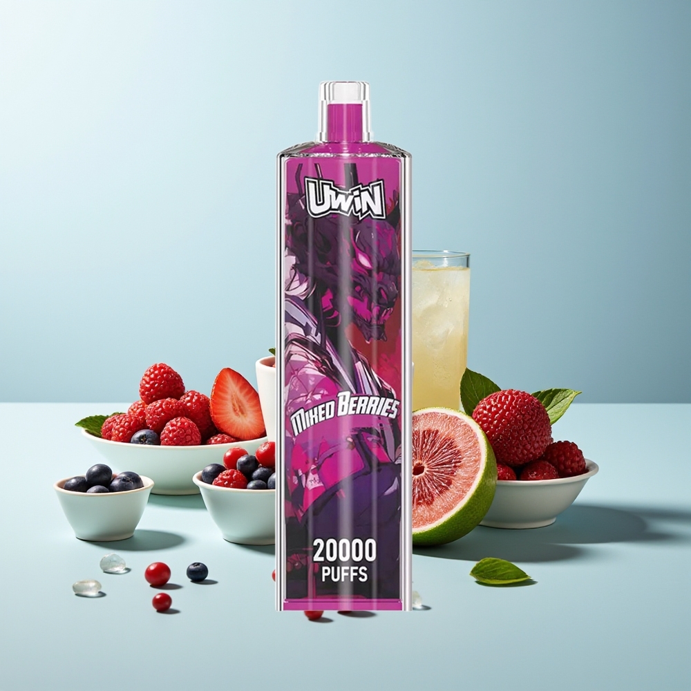 UWIN Shisha Hookah Crystal 20000 Пуфове Смесени Ягоди Mesh Coil Type-C 650mAh