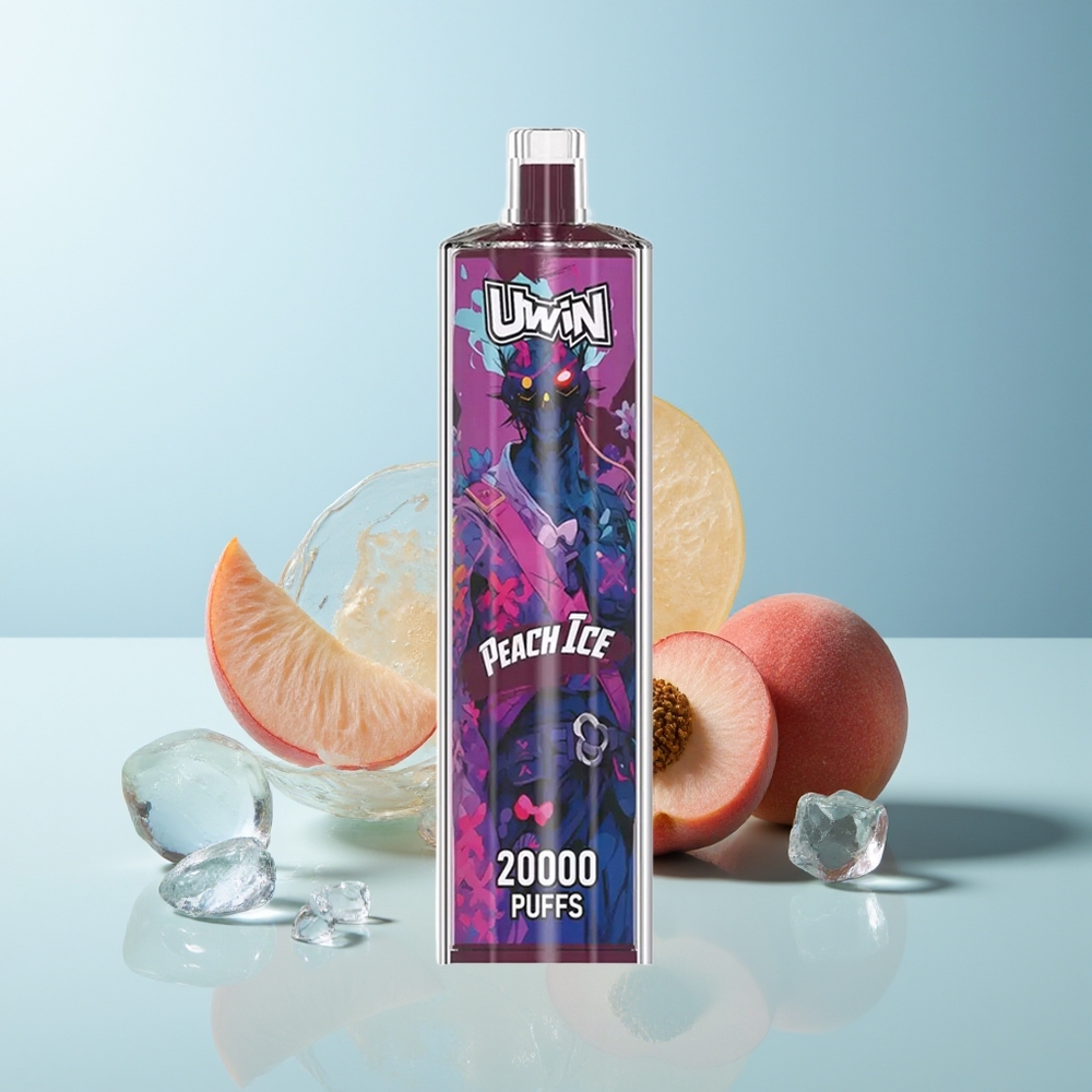 UWIN Shisha Hookah Crystal 20000 Пуфове Праскова Лед Rechargeable Mesh DTL