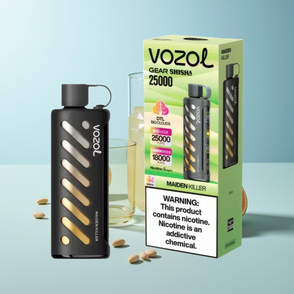 VOZOL Gear Shisha 25000 Пуфове 30 Вкуса S.i.L.C Tech Dual Mesh Dual Modes 1000mAh 5mg/ml Maiden Killer