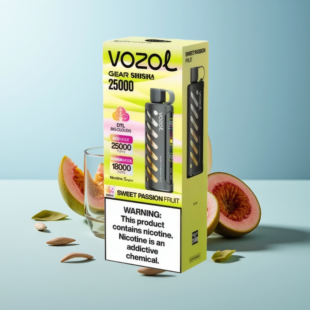VOZOL Gear Shisha 25000 Пуфове Сладка Пъстра Фрукт S.i.L.C Tech Dual Mesh 1000mAh 5mg/ml