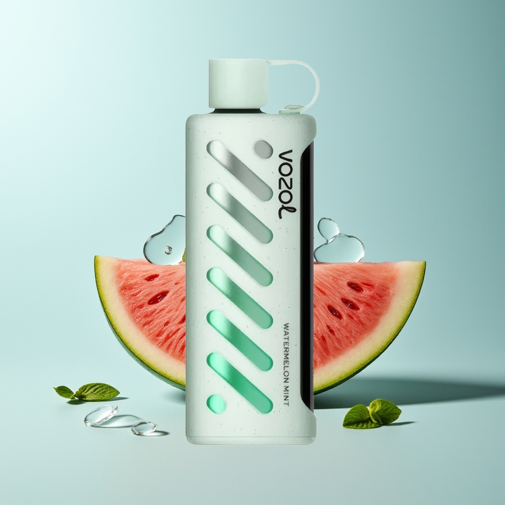 VOZOL Gear Shisha 25000 Пъфа Воден Диня Мента S.i.L.C Tech Dual Mesh Режим 1000mAh 5mg/ml