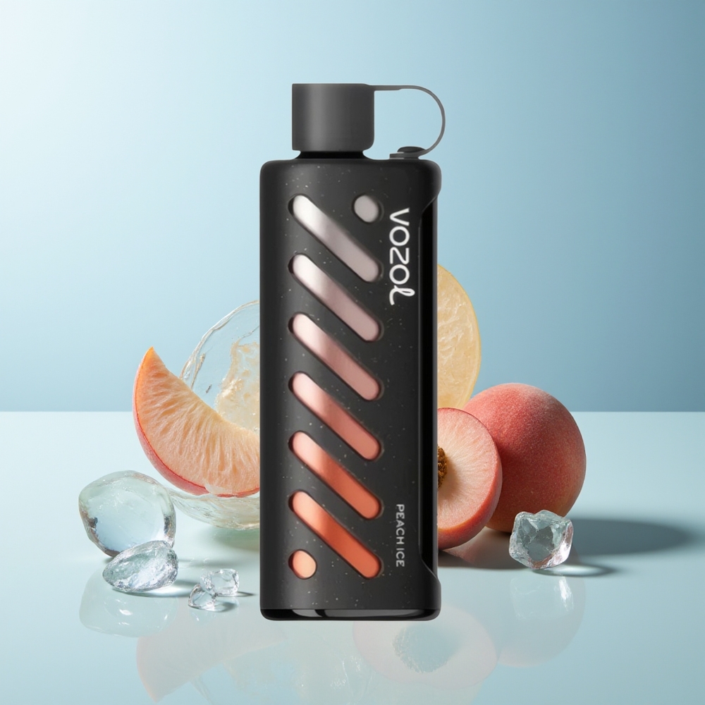 VOZOL Gear Shisha 25000 Пуфове Праскова Лед S.i.L.C Tech Dual Mesh 5mg/ml