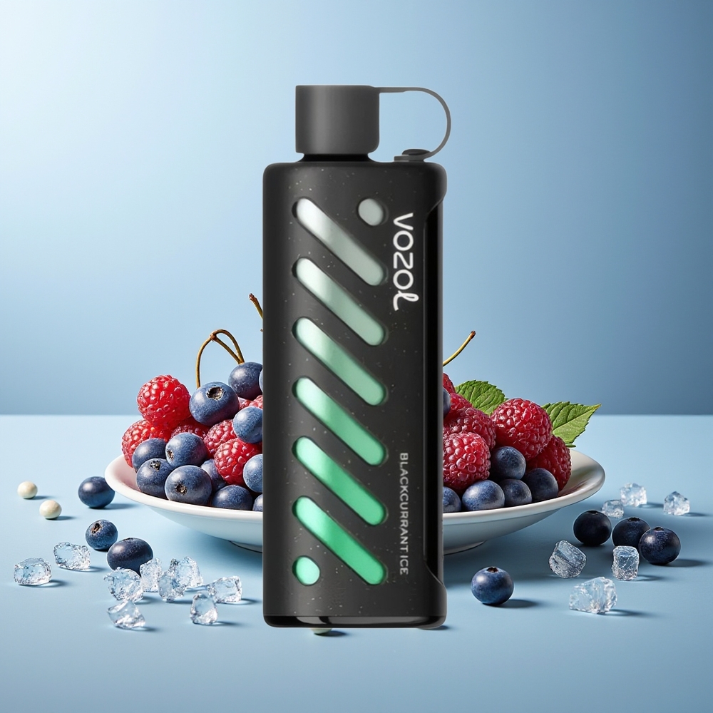 VOZOL Gear Shisha 25000 Пуфа Шиша Черен Касис Лед Smart Chip Dual Mesh 5mg/ml