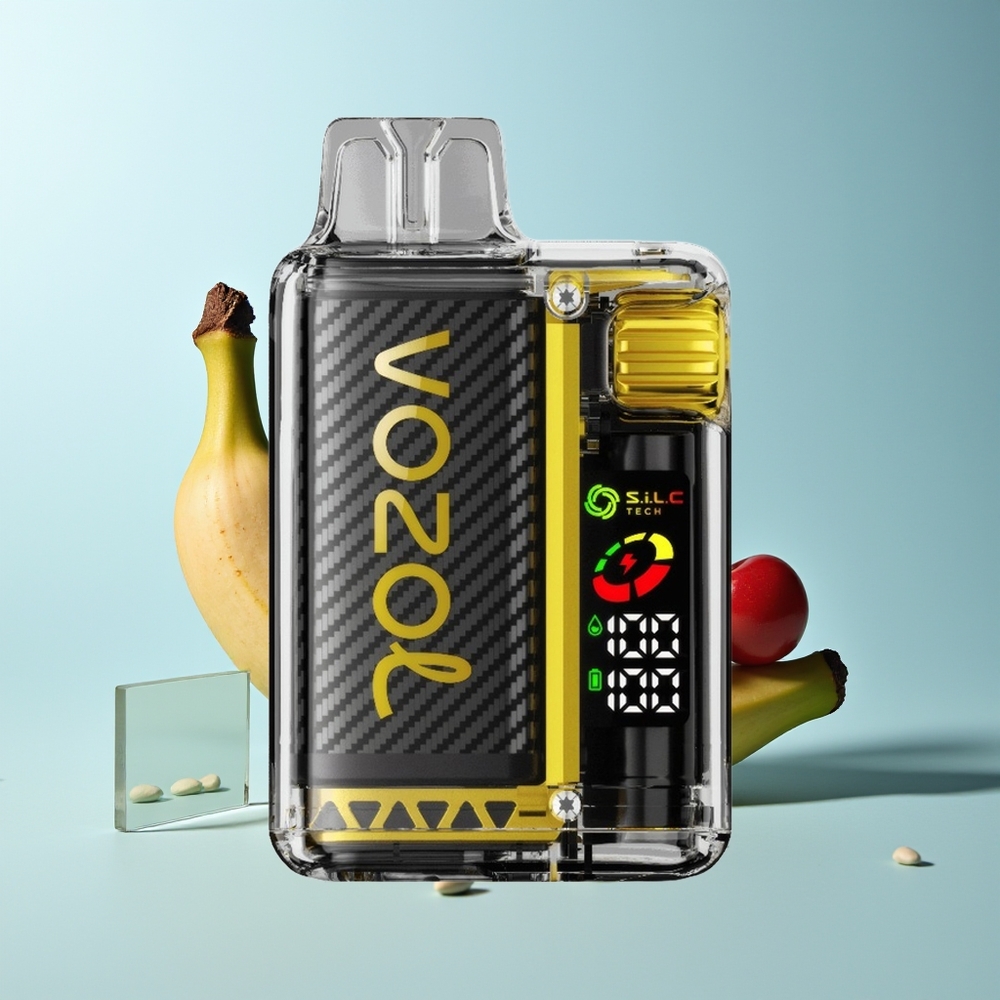 VOZOL Vista 20000 Вдишвания Драконов Плод Банан Череша OLED Екран S.i.L.C Tech Dual Mesh Coil MCU Чип 650mAh PCR Материал