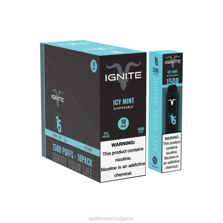IGNITE V15 писалка за вейп 10 пакета ледена мента 6F82102 | Ignite Vape Bulgaria