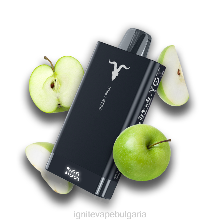 IGNITE V150 вейп писалка зелена ябълка 6F8270 | Ignite Puff Bar