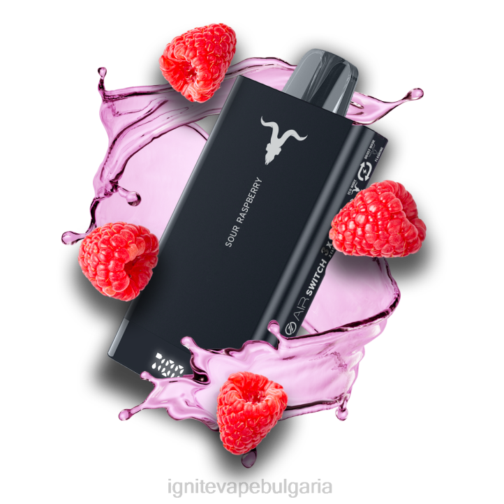 IGNITE V150 вейп писалка кисела малина 6F8275 | Ignite Vape Shop